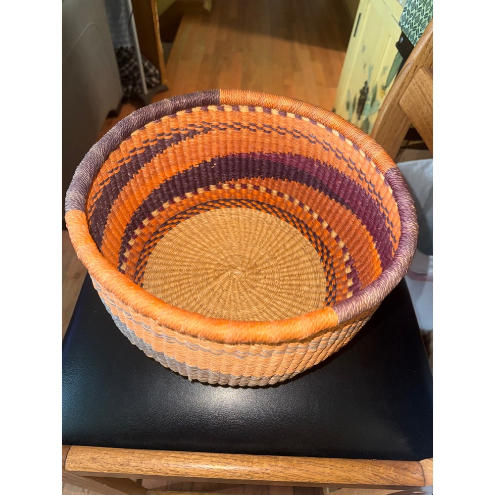Large Vintage Zulu Telephone Wire Basket - Deep Pot Ukhamba Bowl